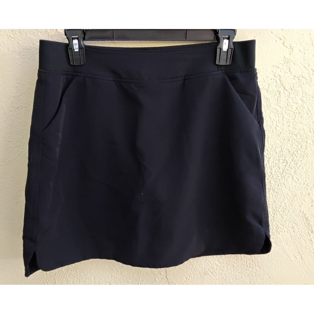 32 Degrees Cool Womens Black Athletic Skort Ribbed Waistband Pockets Size S